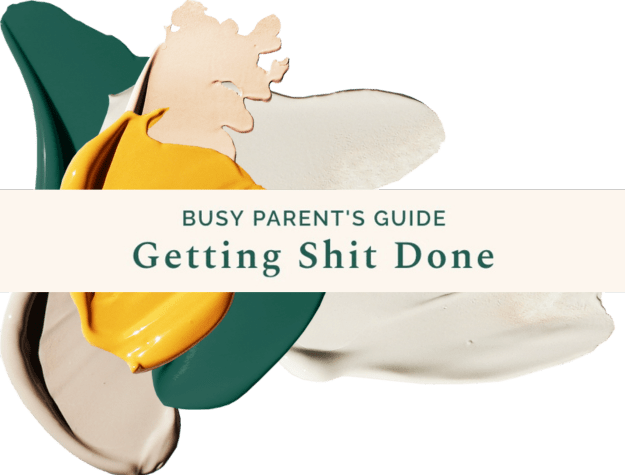 a busy parent's guide to getting shit done logo